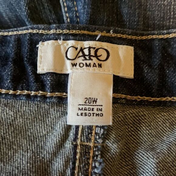 Cato Woman Straight Leg Jeans Medium Wash 20W - Picture 14 of 16